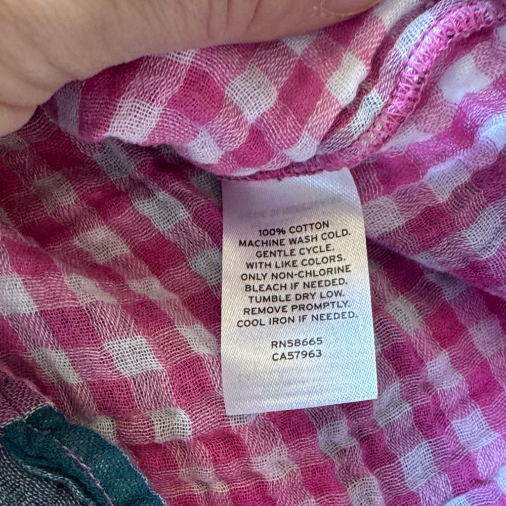 Tucker + Tate Pink Teal Plaid Flutter-Sleeve Dress - Picture 4 of 5
